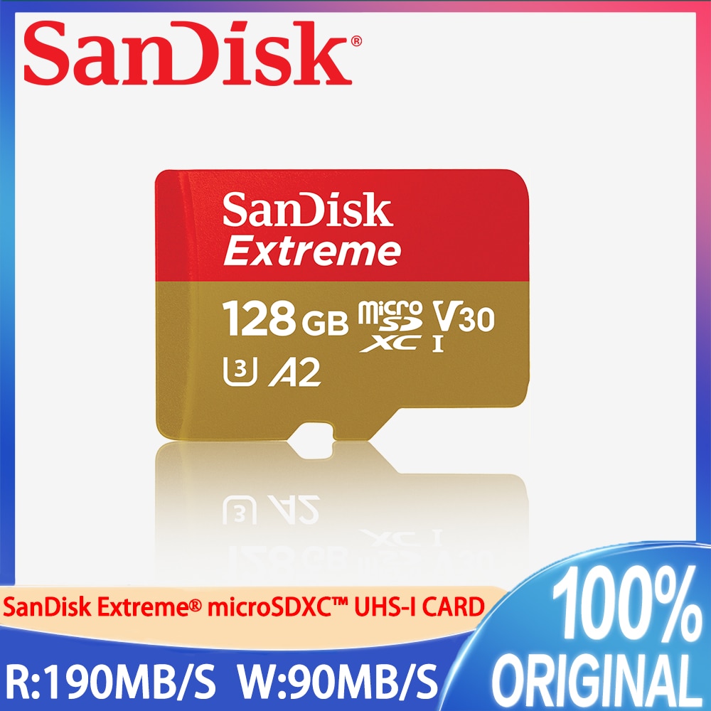 SanDisk Extreme ޸ ī 32GB 64GB 100% GB 128GB SDHC Ŭ 10 U3 256 M/S ũ SD A2 U3 UHS-I ÷ TF ī